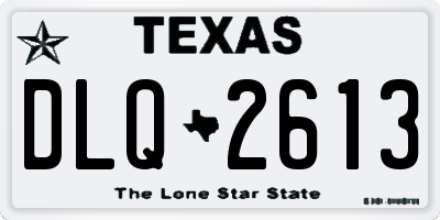 TX license plate DLQ2613