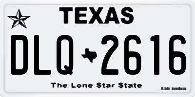 TX license plate DLQ2616