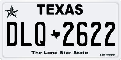 TX license plate DLQ2622