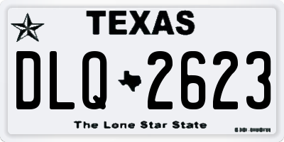 TX license plate DLQ2623