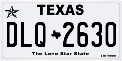 TX license plate DLQ2630