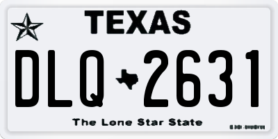 TX license plate DLQ2631