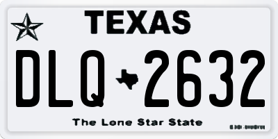 TX license plate DLQ2632