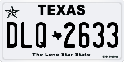 TX license plate DLQ2633