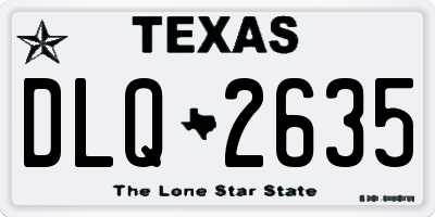 TX license plate DLQ2635