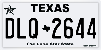 TX license plate DLQ2644