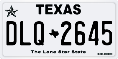TX license plate DLQ2645