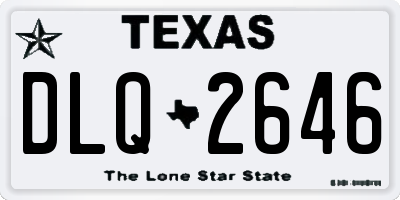 TX license plate DLQ2646