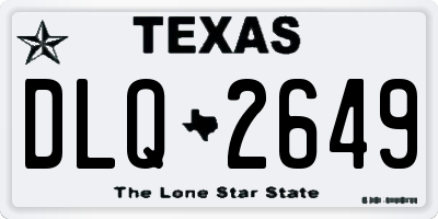 TX license plate DLQ2649