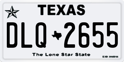 TX license plate DLQ2655
