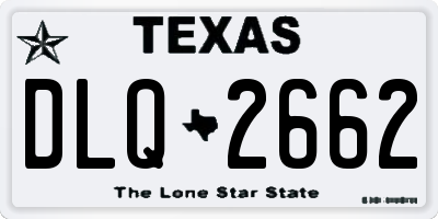 TX license plate DLQ2662