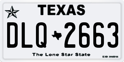 TX license plate DLQ2663