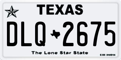 TX license plate DLQ2675