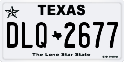TX license plate DLQ2677