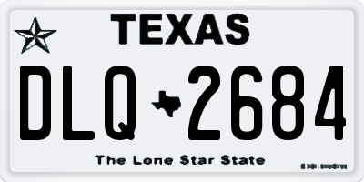 TX license plate DLQ2684