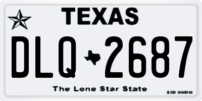 TX license plate DLQ2687