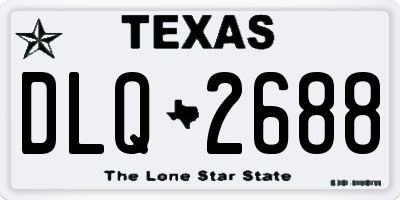 TX license plate DLQ2688
