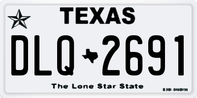 TX license plate DLQ2691
