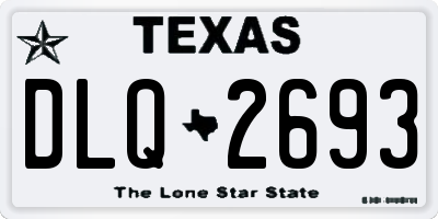 TX license plate DLQ2693