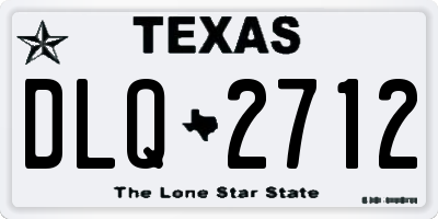 TX license plate DLQ2712