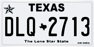 TX license plate DLQ2713
