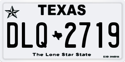 TX license plate DLQ2719