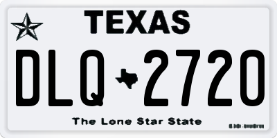 TX license plate DLQ2720