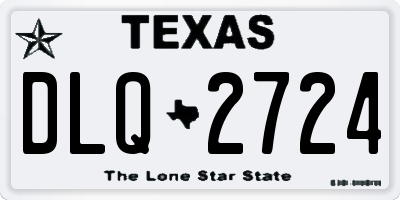 TX license plate DLQ2724