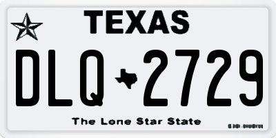 TX license plate DLQ2729