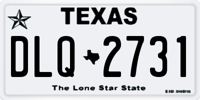 TX license plate DLQ2731