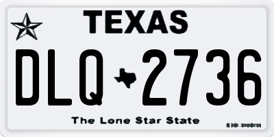 TX license plate DLQ2736