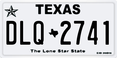 TX license plate DLQ2741