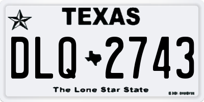 TX license plate DLQ2743
