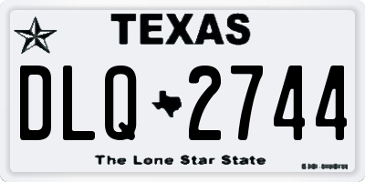 TX license plate DLQ2744