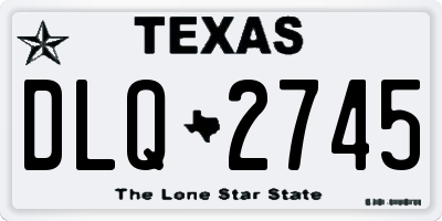 TX license plate DLQ2745