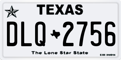 TX license plate DLQ2756