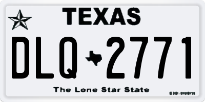 TX license plate DLQ2771