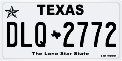 TX license plate DLQ2772