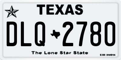 TX license plate DLQ2780