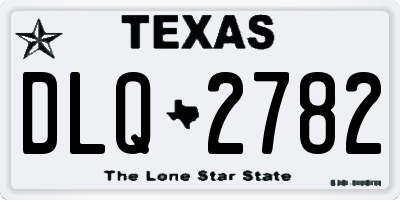 TX license plate DLQ2782