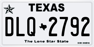 TX license plate DLQ2792