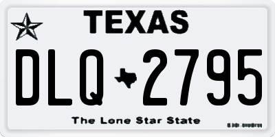 TX license plate DLQ2795