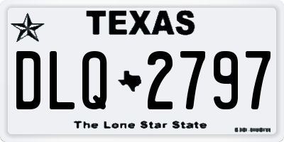 TX license plate DLQ2797
