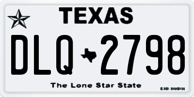 TX license plate DLQ2798