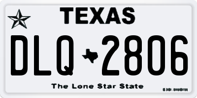 TX license plate DLQ2806