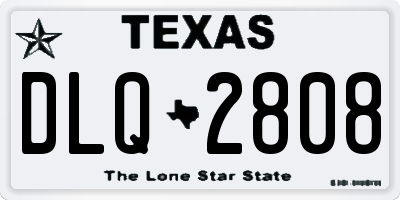 TX license plate DLQ2808