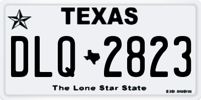 TX license plate DLQ2823