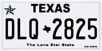 TX license plate DLQ2825