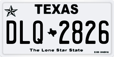 TX license plate DLQ2826