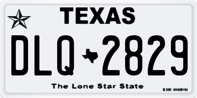 TX license plate DLQ2829
